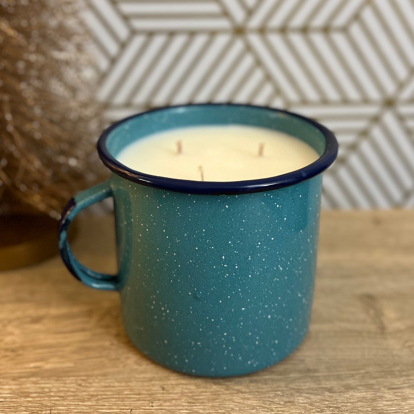 Big Blue Camping Mug Candle